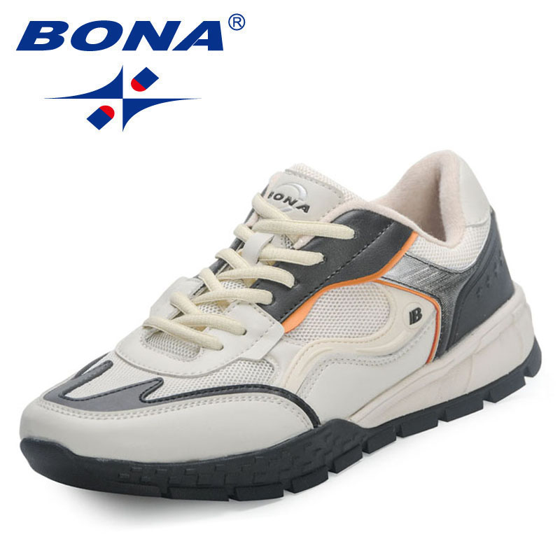2023 BONA New New Designers Trekking Walking Footwear Hiking Shoes Men High Quality Leather Mesh Non-Slip Breathable Sneakers Man e728