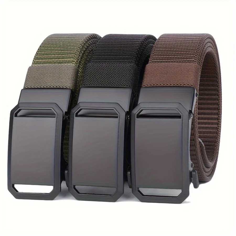 New automatic buckle straps canvas tactical workwear casual outdoor military training pants straps W240920