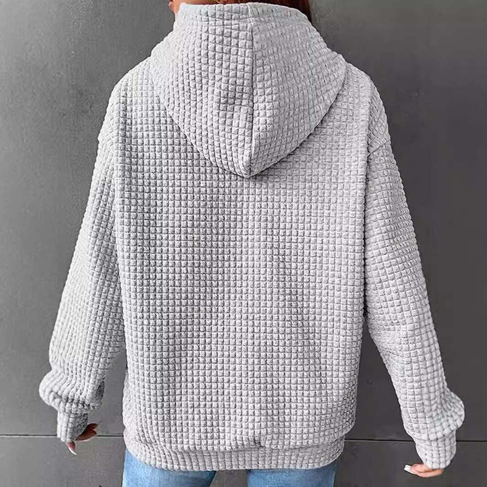 Hallowmas 2024 Autumn/winter Womens New Waffle Long Sleeve Halloween Printed Hoodie Loose European Size Defined Jacket Coats Women Womens Jacket Autum