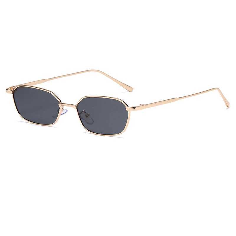 Polygon Sunglasses Men Women Metal Frame Small Sun Glasses 2024 Vintage Brand Deigner Eyewear Ladies Shades UV400 GogglesX240920
