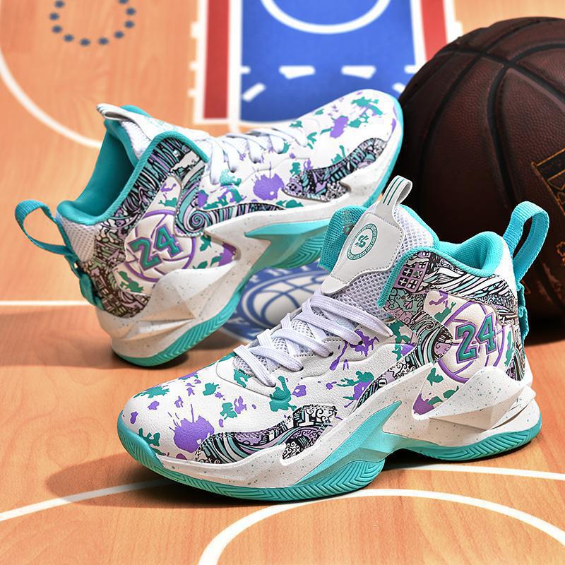 2023 New Men's Basketball Shoes Cushion Anti Slip Sports Shoes Fitness Training Shoes Male Kids Basketball Boots Basket Sneakers