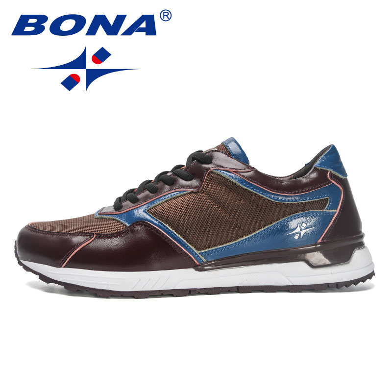 2023 BONA New New Designers Non-slip Outdoor Walking Shoe Lace-up Trendy Sneakers Men Breathable Casual Running Shoes Man Manscu 213a s scu