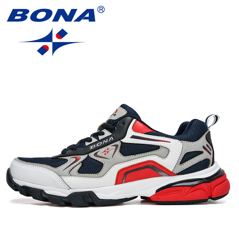 New BONA Style Action leather Sneakers Men Trainers atillas Hombre Man New Mascuo Sports Running Shoes Comfortable 5400