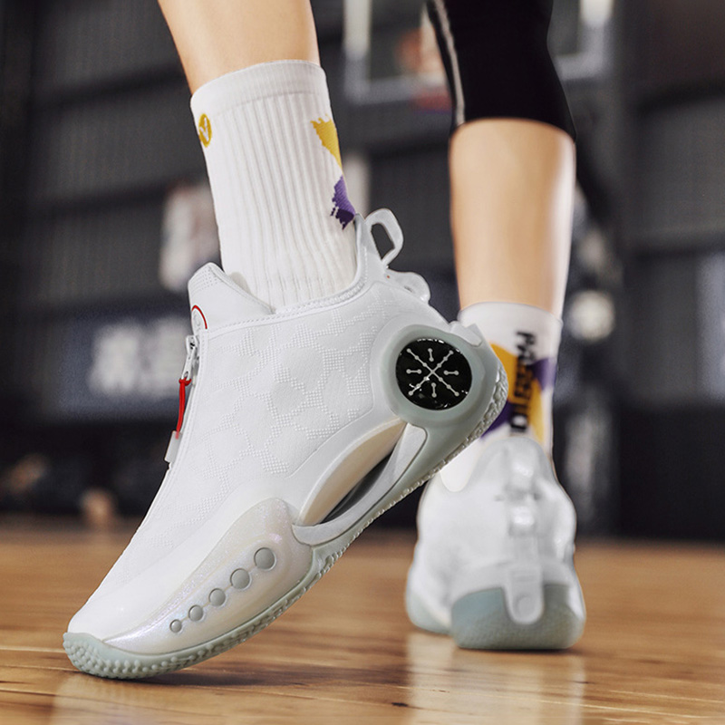 2023 New Mens Zipper Basketball Sneakers Ultra Light Outdoor Kid Women Basket Sport Shoes Anti Slip Walking Shoes