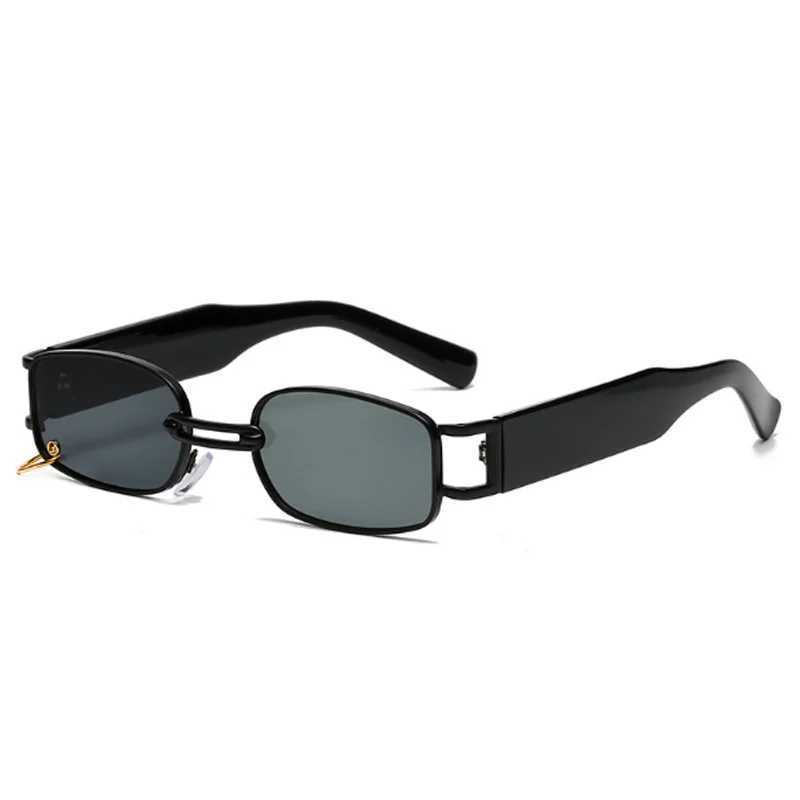 Fashion Punk Square Sunglasses Women Luxury Brand Small Frame Sun Glasses Female Rectangle Metal Mirror Oculos De Sol FemininoX240920