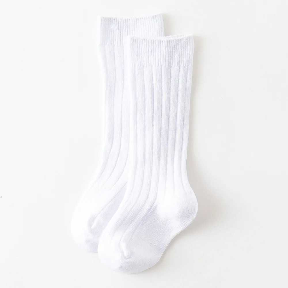 Kids Socks Baby Boys Socks 100% Cotton Infant Girls Socks Solid Kids Knee High Sock Plain Spanish Style Toddler Newborn Sock For 0-4 Years Q240920
