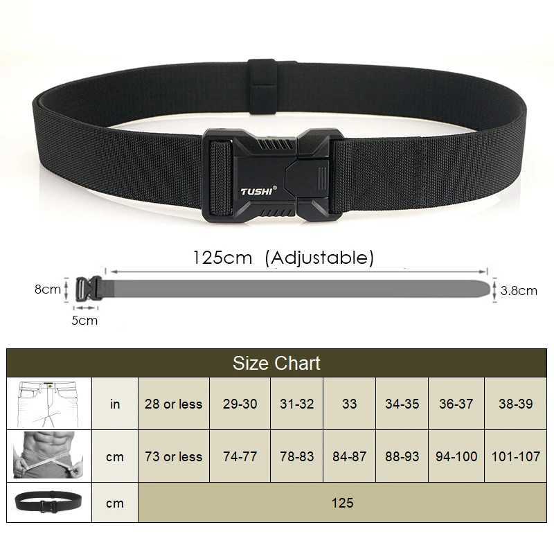VATLTY new tactical outdoor belt suitable for mens and womens aluminum alloy buckles quick release elastic band casual band jeans waist belt W240920