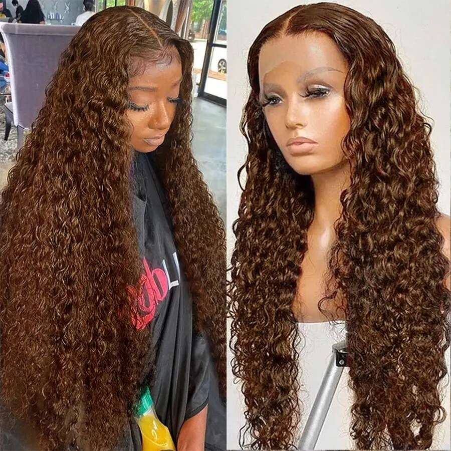 13 * 4 front new product small loose deep wave long roll lace wig headband