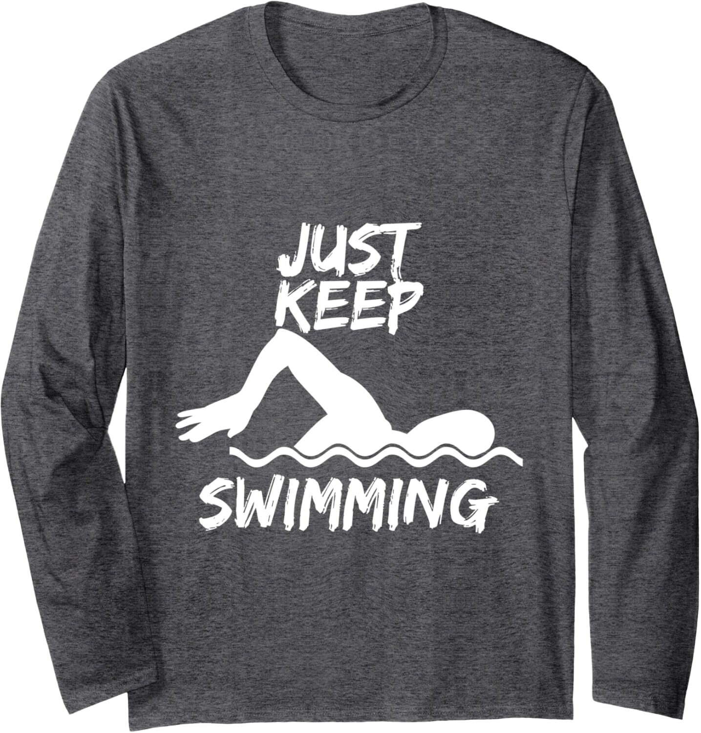 Long Sleeve Shirts for Men sweatshirt Just Keep Swimming Funny Swim Sport Swimmer Gift Tee Streetwear Casual tops clothes fashion trend