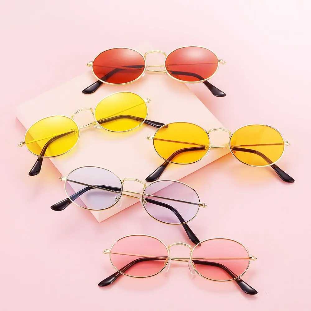 Women Steampunk Oval Sunglasses Gold Silver Small Frame Retro Sex Round Sunglasses 400UV Gradient Mirror Glasses Driver GogglesX240920