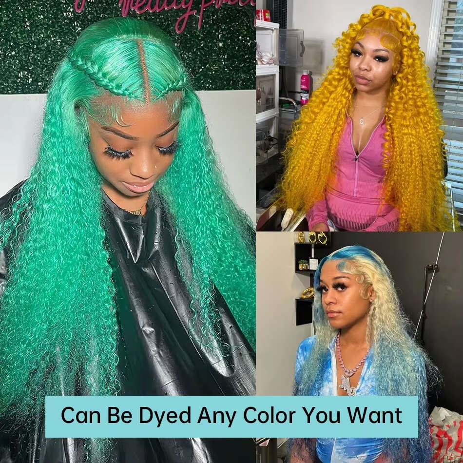 30 Inch Deep 613 Honey Blonde 13x4 Front Human Hair Wigs 13x6 Lace Frontal Curly Wave Wig For Woman