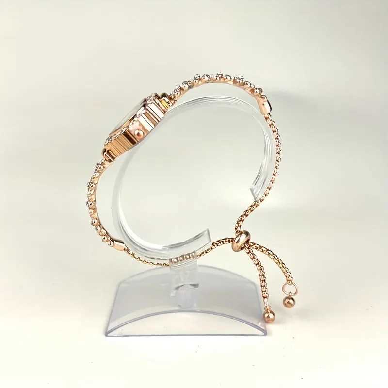 Stylish Cute Heart Sparkling Rhinestone Quartz Womens Watch - Chic Adjustable and AccurateX240920