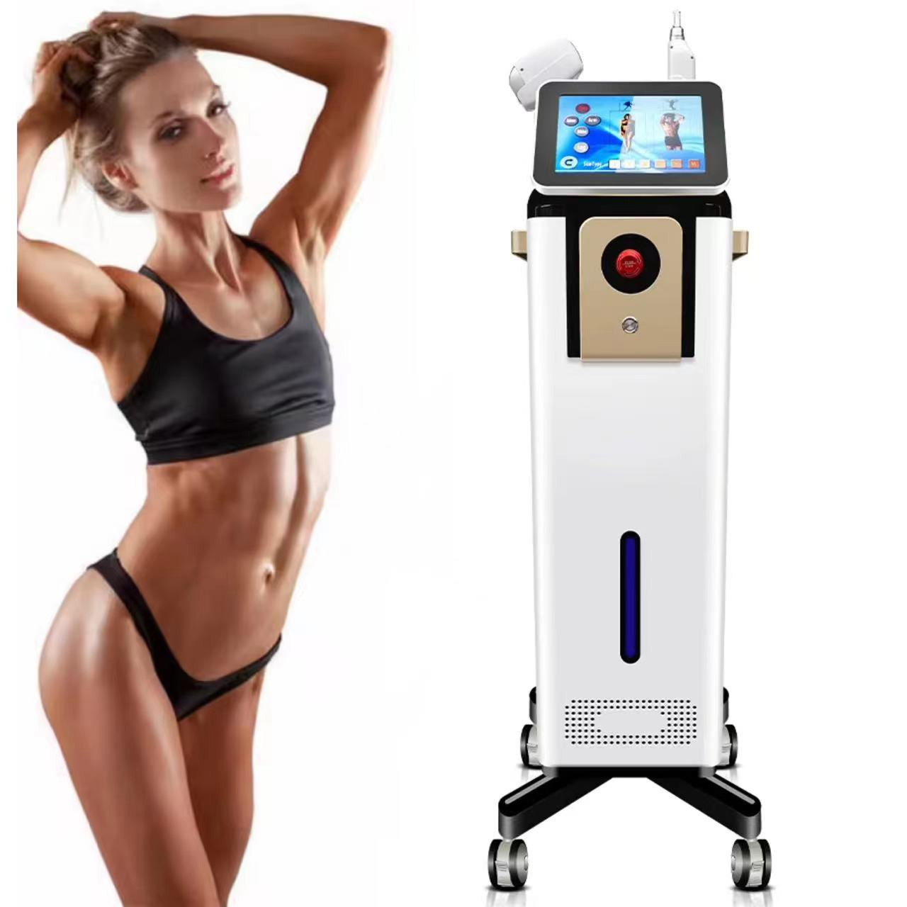 Hot Laser Hair/TattooRemoval Machine Diode Laser 755 808 1064 Hair Removal Ice Machine ND YAG Laser Tattoo Pigment Removal Skin Rejuvenation Whitening