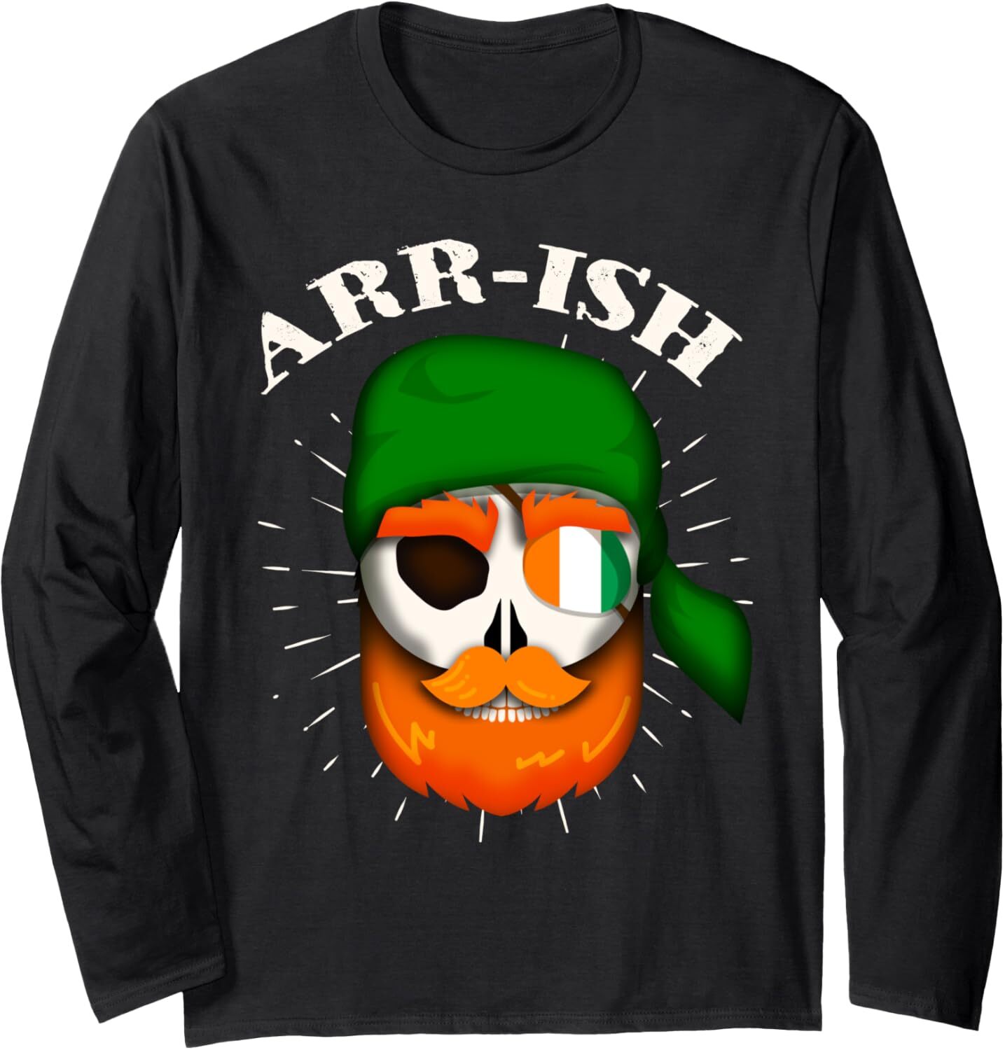 Long Sleeve Shirts for Men sweatshirt Arr-Ish Irish Pirate St. Patricks Day Funny Gift Long Sleeve Tee Streetwear Casual tops clothes trend