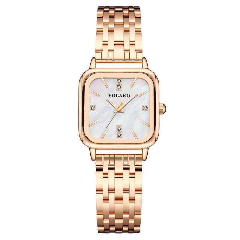 2023 New Fashion Women Luxury Watches Ladies Stainless Steel Wrist Quartz Watch For Women Square Bracelet Watch Relogio FemininoX240920