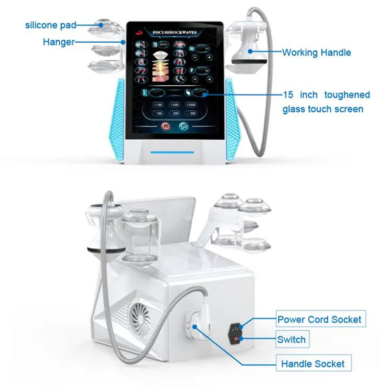 ESWT Electromagnetic Focused Shockwave Machine Pain Relief Shock Wave Physiotherapy Health Care Relaxation Massager Device