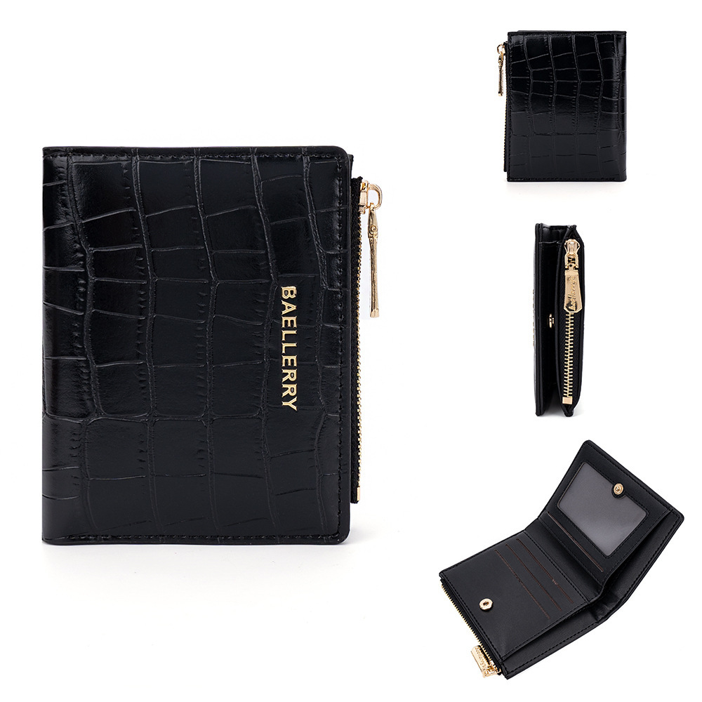 New high-quality wallet designer bag, ladies' classic short coin purse, mini key bag, card clip, fashionable luxury makeup bag, velvet bread, bla