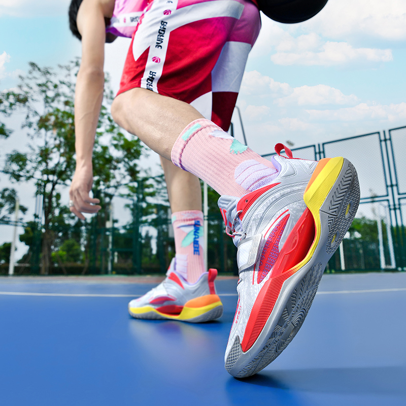 Brand Purple Men's Professional Basketball Shoes Kids Fashion Fluorescent Sports Sneakers Men Design Running Basket Trainers Men