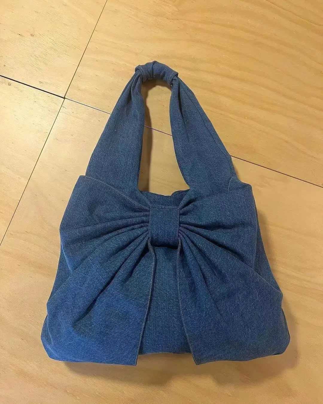 Large Capacity Retro Canvas Shoulder Bags 2024 Summer Washed Denim Tote Handbag Fashion Casual Handheld Underarm Bag 240920