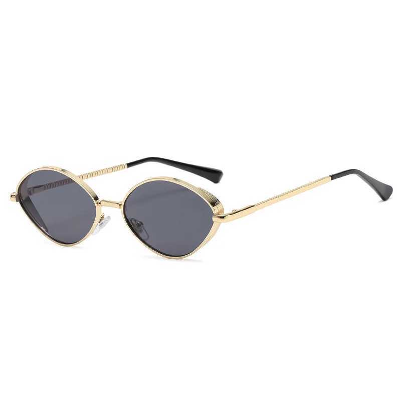 New Fashion Oval Sunglasses Women Diamond Thread Leg Sunglasses Vintage Metal Frame Quality Sun Shades UV400 EyewearX240920