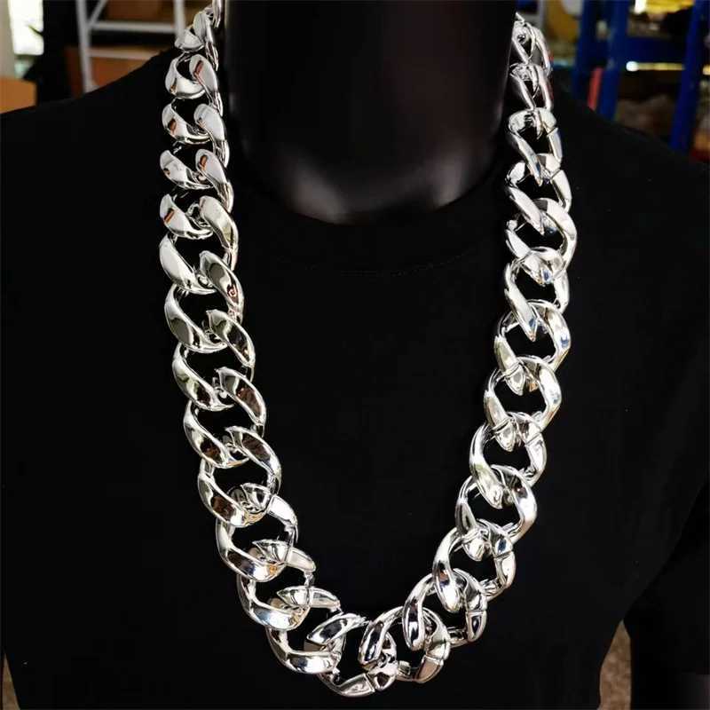 Fashion Punk Exaggerated Gold Color Thick Chain Necklace Men Personalized Jewelry DIY Waist Chain Bag Chain WholesaleX240919