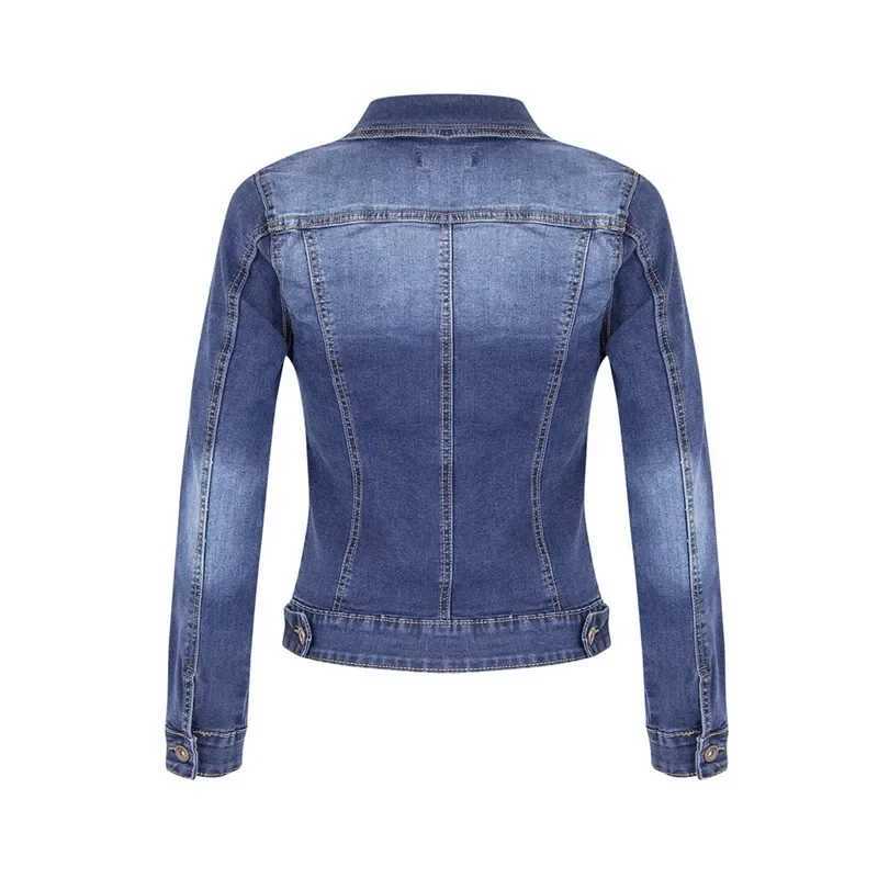 2024 New Short Denim Jackets Women autumn Wash Long Sleeve Vintage Casual Jean Jacket Bomber Denim Coat ladies jacket outerwearX240920