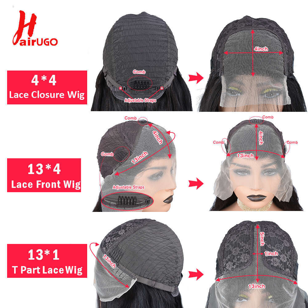 HairUGo 13*4 13x4 Jerry Front For Women Non-Remy Brazilian Curly Lace Wigs Human Hair