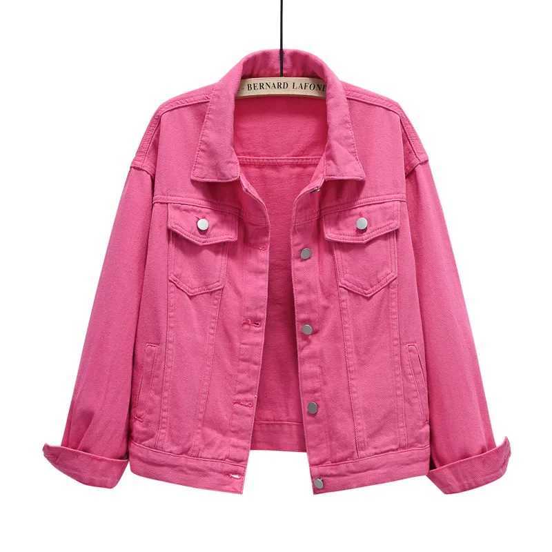 2023 Spring autumn New Denim Jacket Women Casual Tops Short Coat Female color Jean Jackets Cotton Loose Outerwear Woman TopsX240920