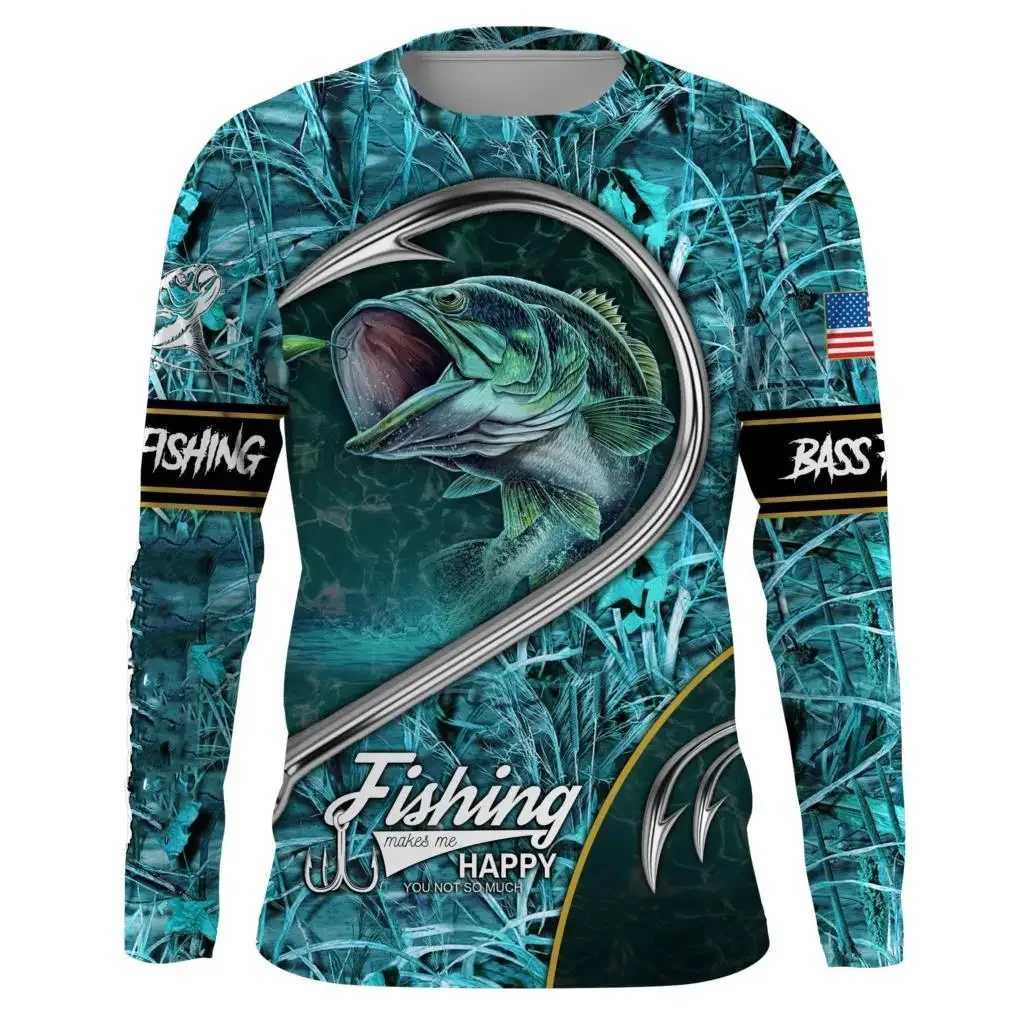 Mens long sleeve T-shirt 3D printed mens long T-shirt Street O collar pullover Oversized T-shirt mens clothing fashion fishX240919