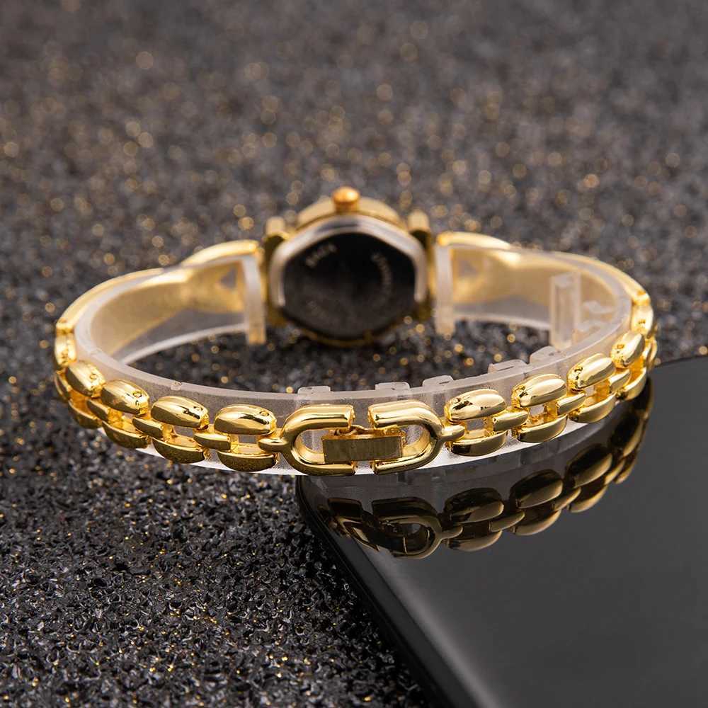 2023 Fashion Gold Vintage Watch for Women Luxury Elegant Quartz Watch Womens Pattern Bracelet Casual Wristwatches Reloj MujerX240920