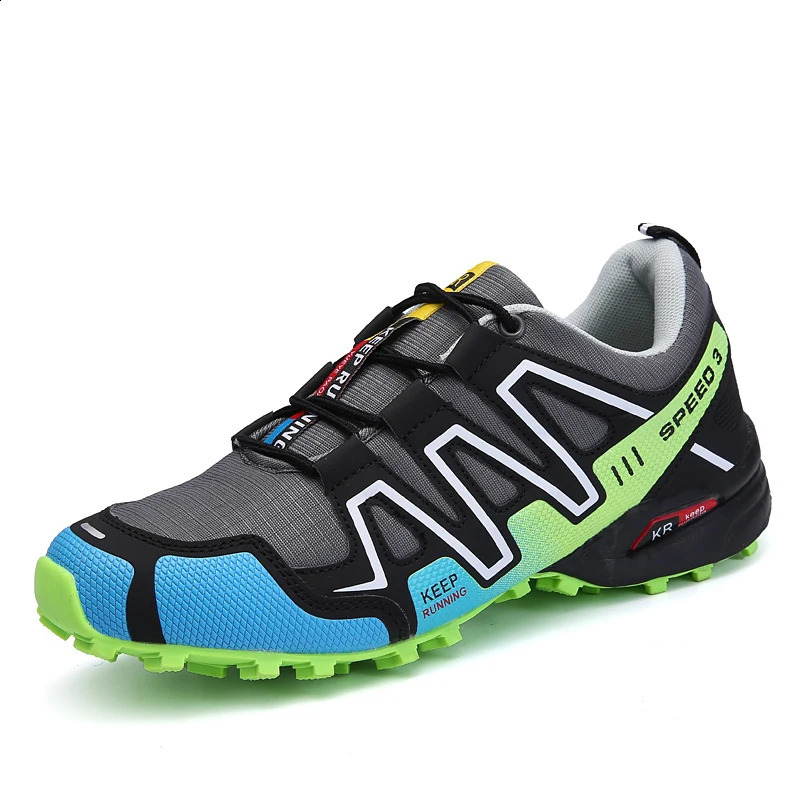 Men Outdoor Hiking Sneakers Climbing Trekking Lace Up Trekking Outdoor Mountain Bike Shoes Flat Sport Cycling Shoes Breathable 240918
