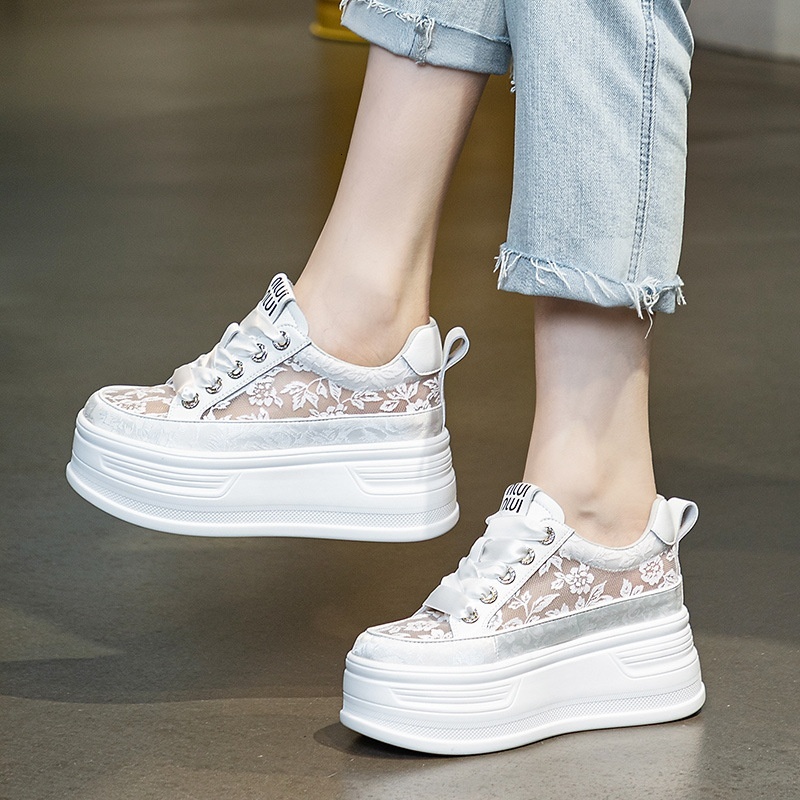 New Chinese white for women summer style mesh breathable lace casual women's shoes