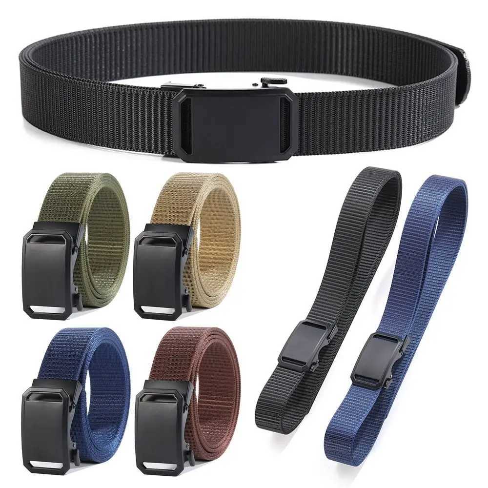 Mens luxury brand high-quality canvas strap mens automatic buckle strap business casual fashionable jeans strap W240920