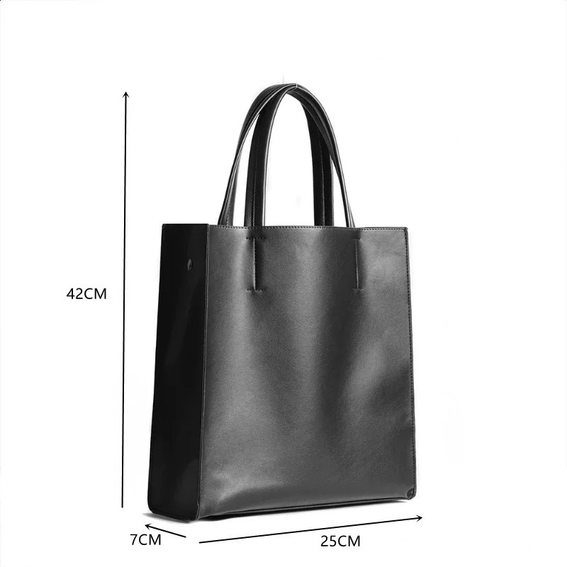 Simple and stylish shoulder bag mens large capacity handbag business casual sling laptop 240919