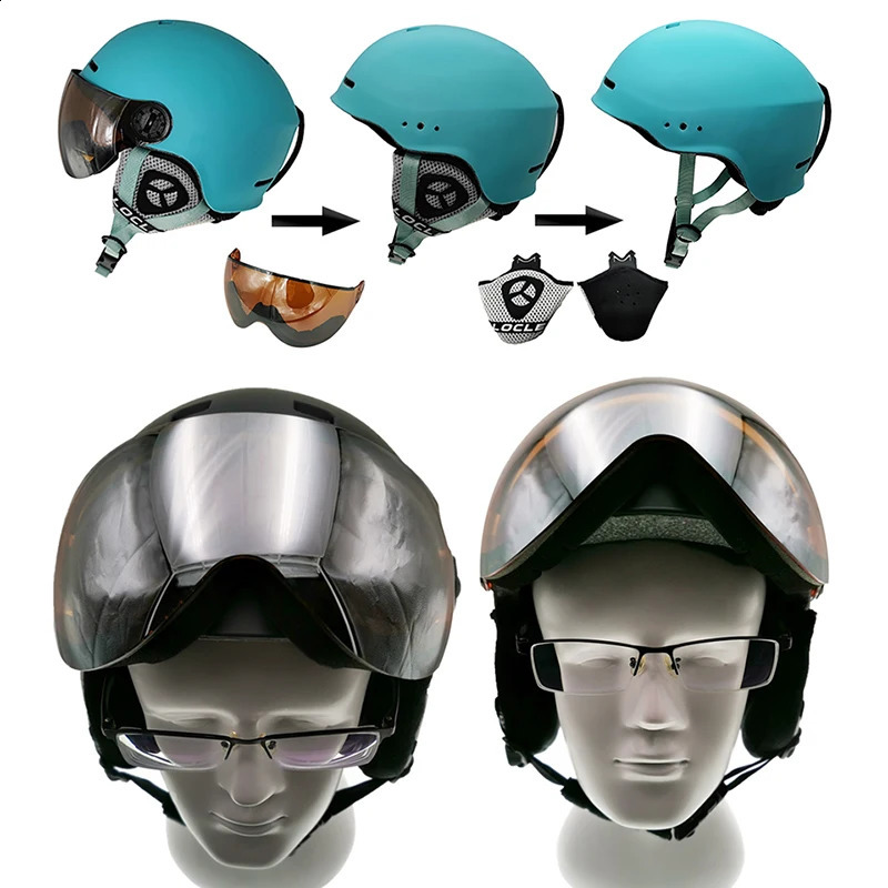 LOCLE Upgrade Ski Helmet With Goggles Integrated PCEPS CE Certification Skiing Women Men Snowboard Snow 240910