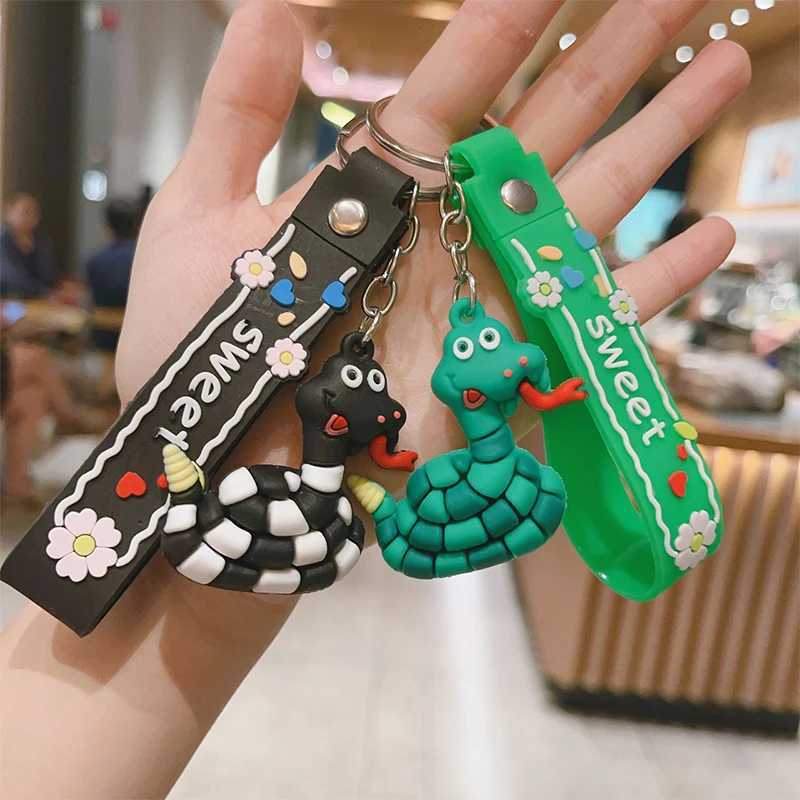 Creative Snake Pendant Keychain Cute Cartoon Zodiac Snake Year Lucky Pendant Backpack Hanging Decoration Accessories GiftsX240919