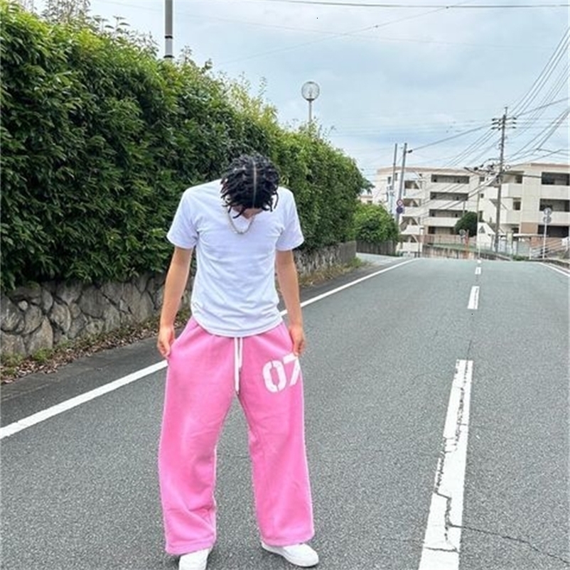 Streetwear Y2K Casual Baggy Sweatpants Drawstring Sports Pants Zipper Cardigan Fashion Digital Print Hooded Men Women Street Set y240919