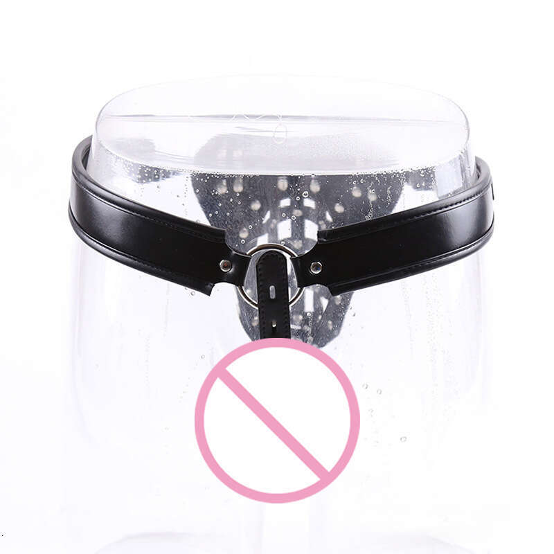 Adult sex toy male penis ring leather chastity cage