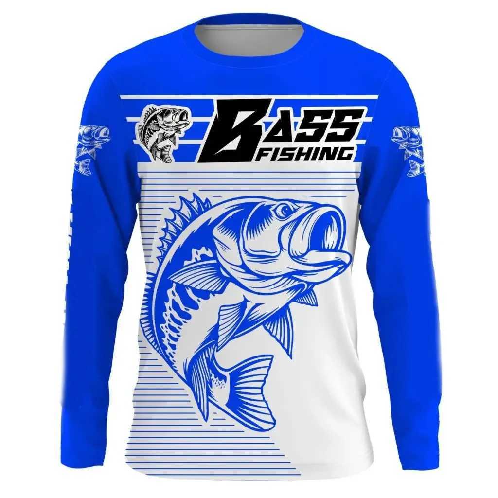Mens long sleeve T-shirt 3D printed mens long T-shirt Street O collar pullover Oversized T-shirt mens clothing fashion fishX240919