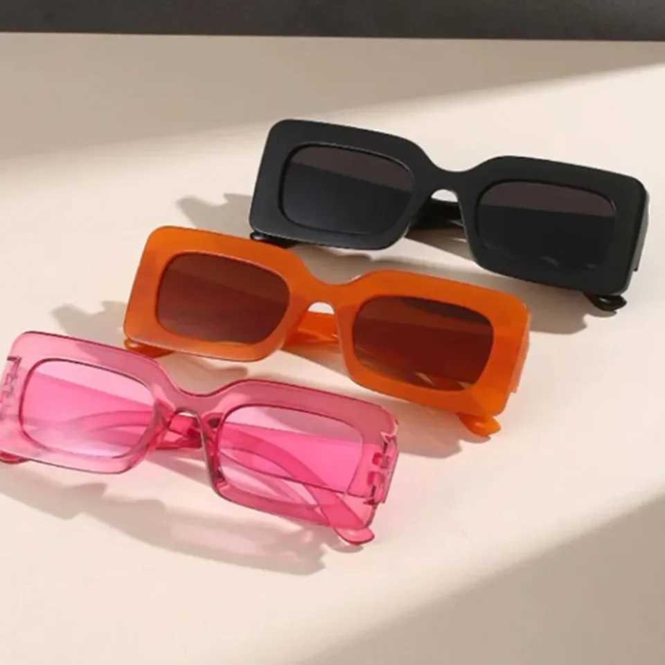 Womens Sunglasses 2024 Fashion Vintage Rectangle Frame Purple Pink Square Glasses Girls Sun Glasses Ladies Eyewear UV400X240920