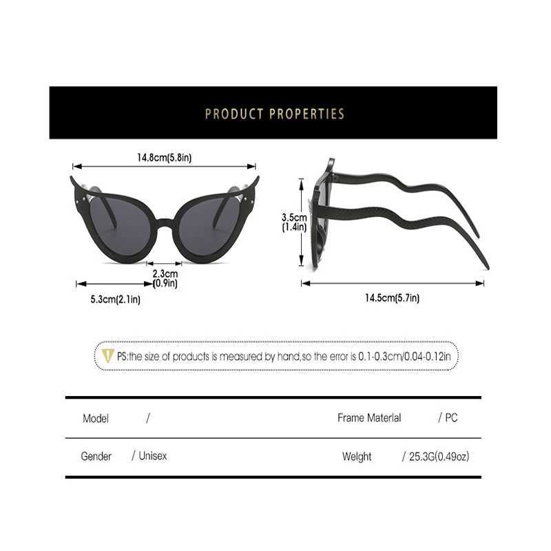 KAMMPT New Cat Eye Sunglasses Fashion Vintage Snake Shaped Frame Multicolor for Women Stylish Trendy Brand Design Shade EyewearX240920