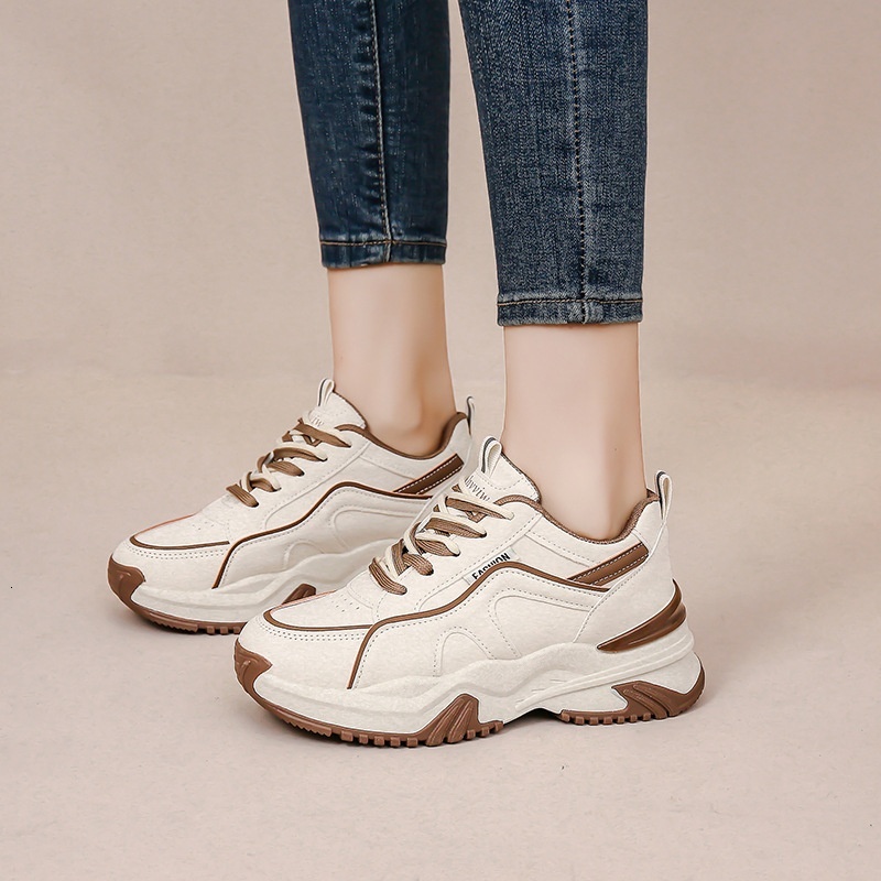 Sports for women, 2023 Spring and Autumn new casual Instagram trendy thick sole, height increasing dad shoes, children's shoes
