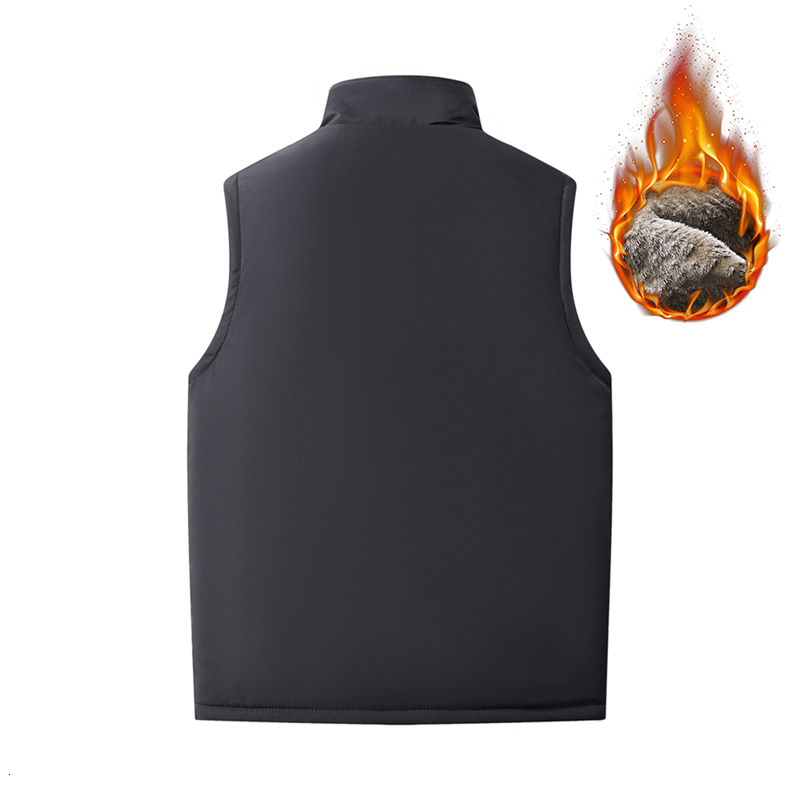 Plus Size 7Xl Winter New Thick Warm Men Fleece Waterproof Sleeveless Jacket Autumn Outdoor Windproof Tactical Vest Man