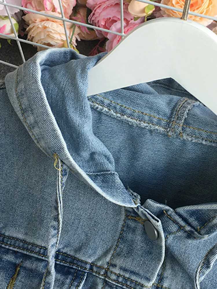 XFPV 2023 New Autumn Vintage Casual Solid Color Hooded Drawstring Denim Jacket Women Single Breasted Shorts Coat Tide SM1742X240920