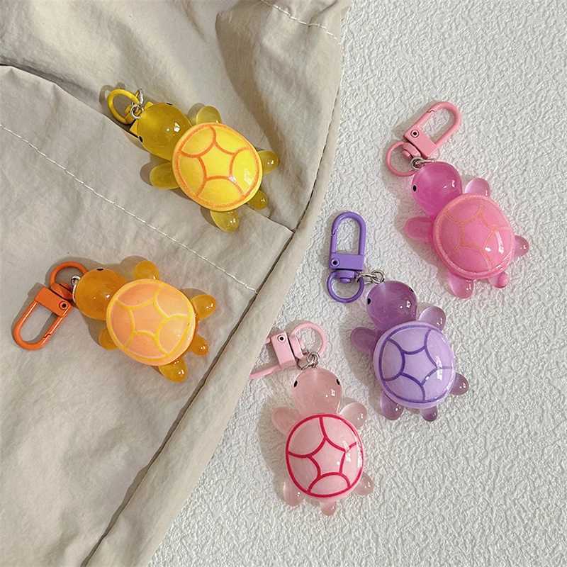 Cartoon Luminous Colored Turtle Pendant Keychain Backpack Hangings Decoration GiftsX240919