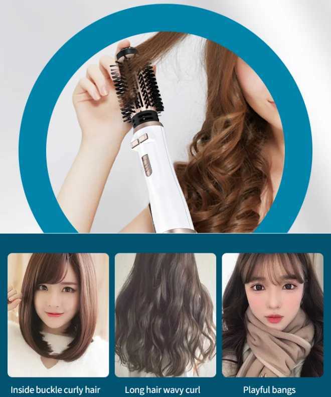 Electric Hair Dryer Kemei km-8020 Adjustable Temperature Fast Heating Multifunctional Electric Hair Dryer Curling Comb Straight Hair Comb
