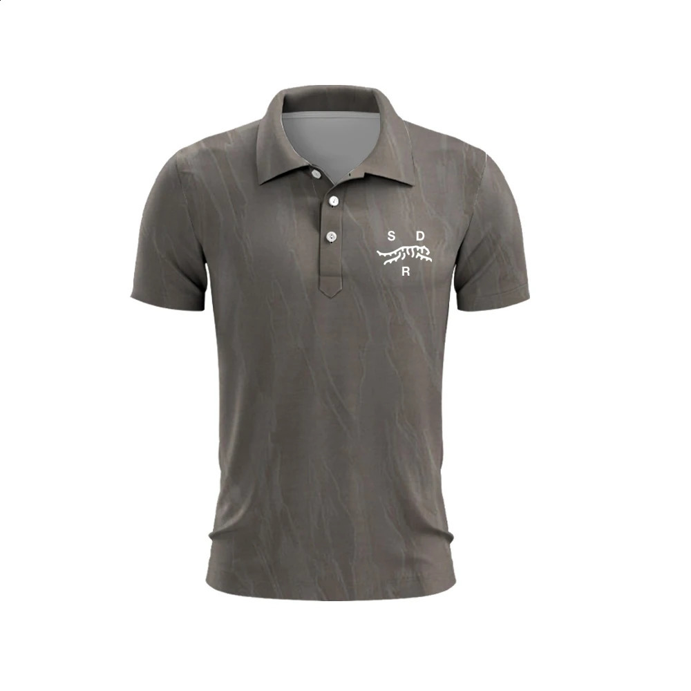 Tiger Woods Golf Shirt Sun DAY Red Undercurrent Print Mens Summer Tshirt Quick Dry Club button Polo shirt 240919