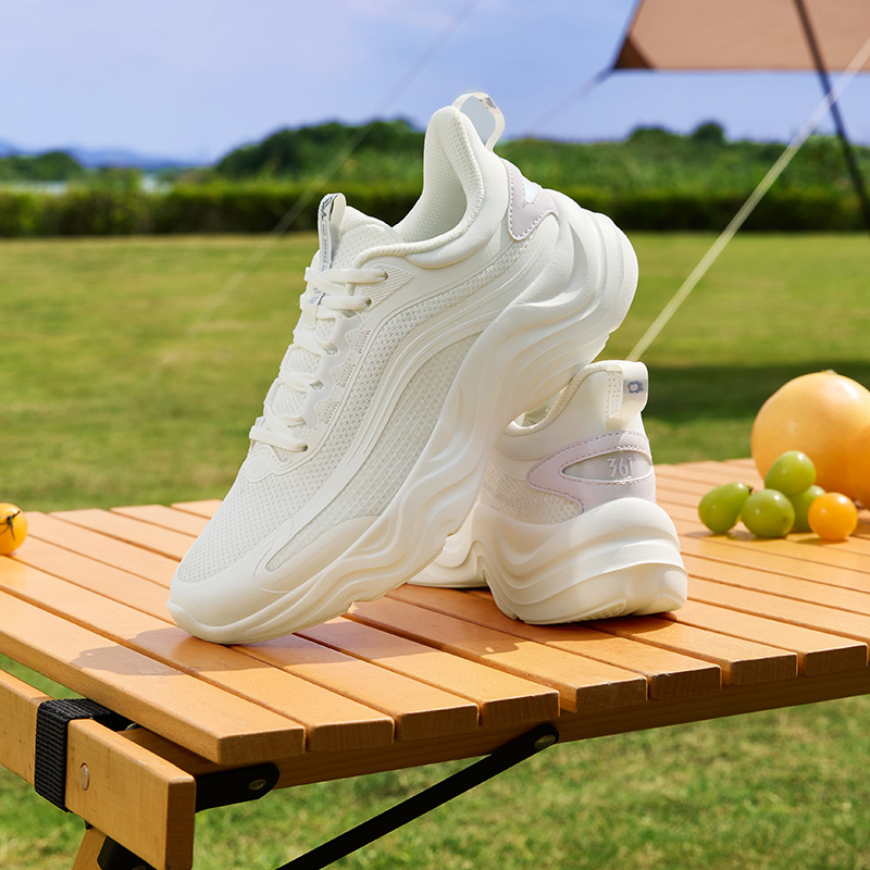 361 Degrees Running Shoes Breathable Spring Grip Cushioning Athletic Jogging Stable Lightweight Women Sneakers 682412245