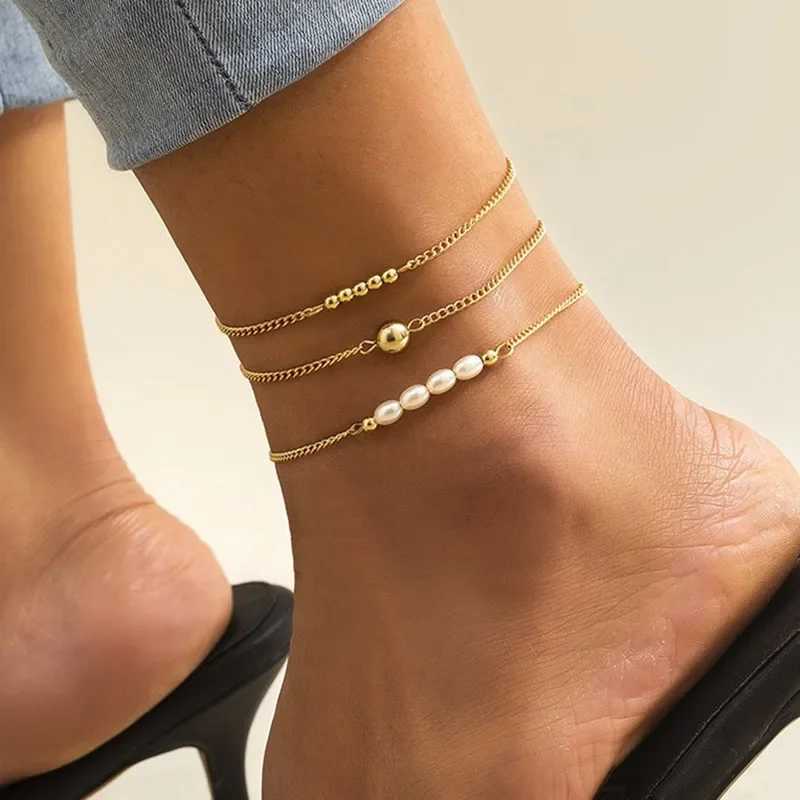 4pc/set Bohemia Shell Chain Anklet Sets For Women Sequins Ankle Bracelet On Leg Foot Trendy Summer Beach Jewelry Gift Y240920