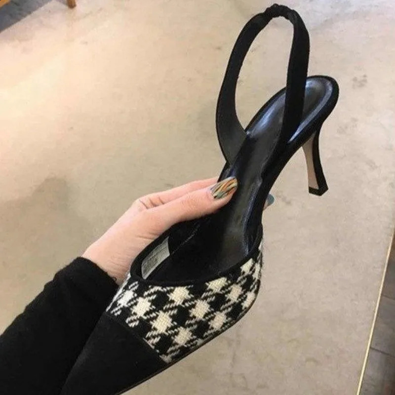 Womens Sandals 2024 Summer Collection Pointed Womens Thin High Heels Mid High Heels Fashion Womens Shoe Pump 240919